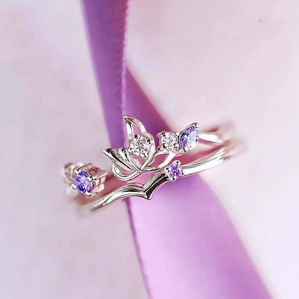 Lucien Xumo Ares Rings Women Love and Producer Ring Man Wedding Fashion Jewellery Couples Cute Metal Purple Ares Accessories