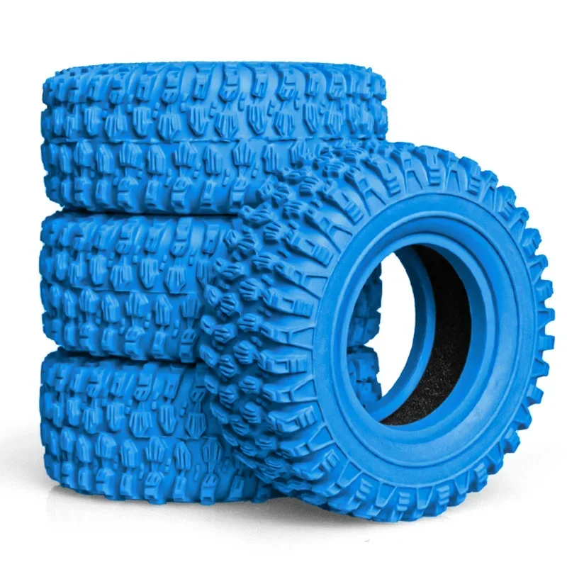 4PCS 1.45Inch Ultra Soft Sticky Rubber Tires for 1/18TRX4M 1/24 SCX24 FMS RC Crawler Upgrade Wheels