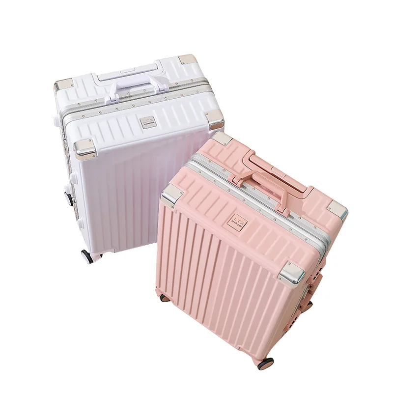 

poly carbonate travel pc abs suitcase aluminum frame mode boarding size abs carry on luggage suitcase 3 pc trolley suitcase set