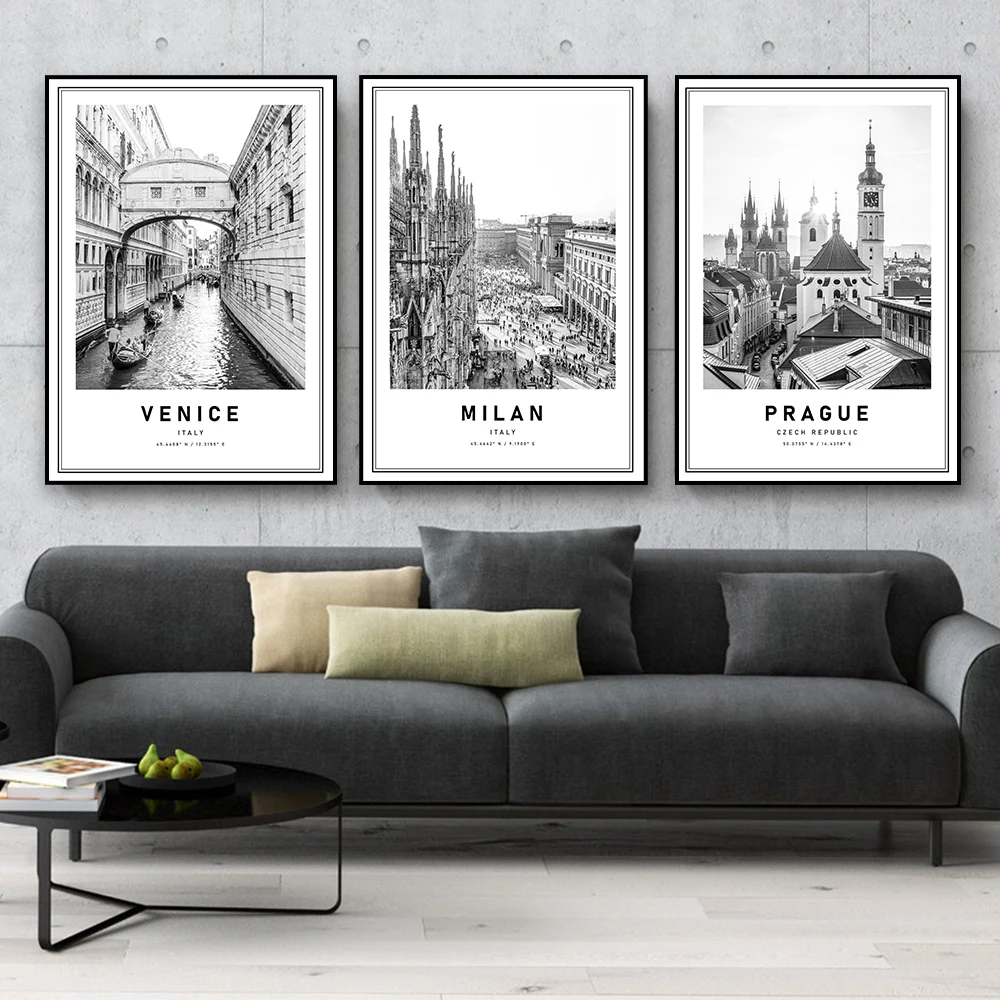 Milan Italy Print Europe TraveI Poster New York Travel Poster Istanbul Canvas Painting Vintage Picture Office Home Room Wall Art