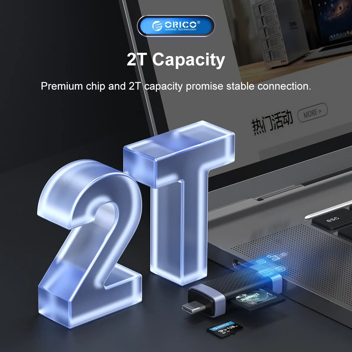 قارئ بطاقات ORICO USB 3.0 فلاش بطاقة ذاكرة ذكية 2 فتحات ل TF SD مايكرو SD بطاقة محول ملحقات الكمبيوتر المحمول ماك بوك لينكس