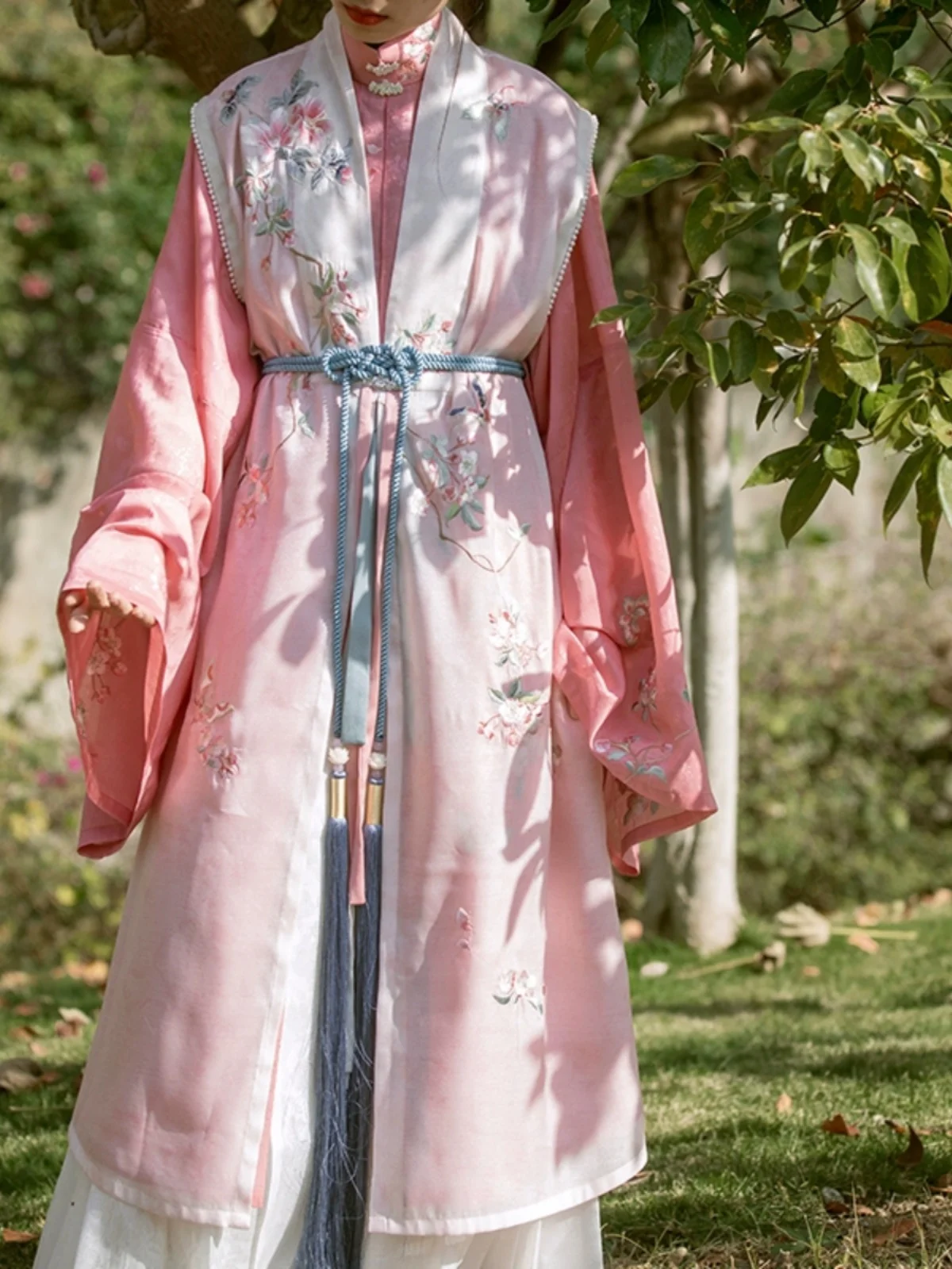 

Tongguan оригинальный женский ханьфу Ming Dynas Sle с длинным воротником и пуговицами спереди, прямой све, весна-лето, новое поступление