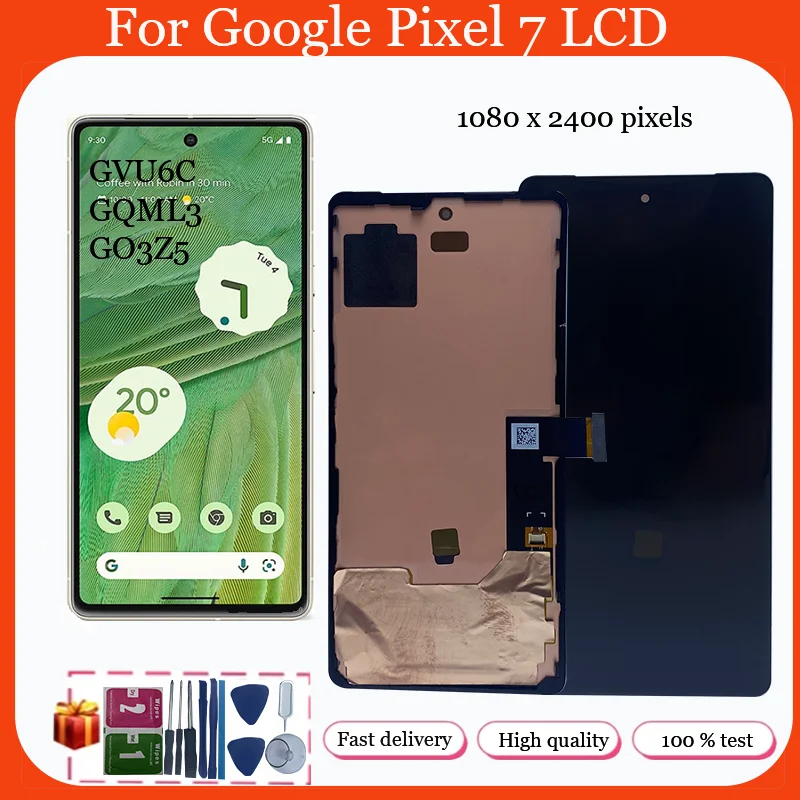 

6.28" OLED Quality For Google Pixel 7 LCD GVU6C Display Touch Screen Digitizer Assembly For Pixel7 GQML3, GO3Z5 Display Frame