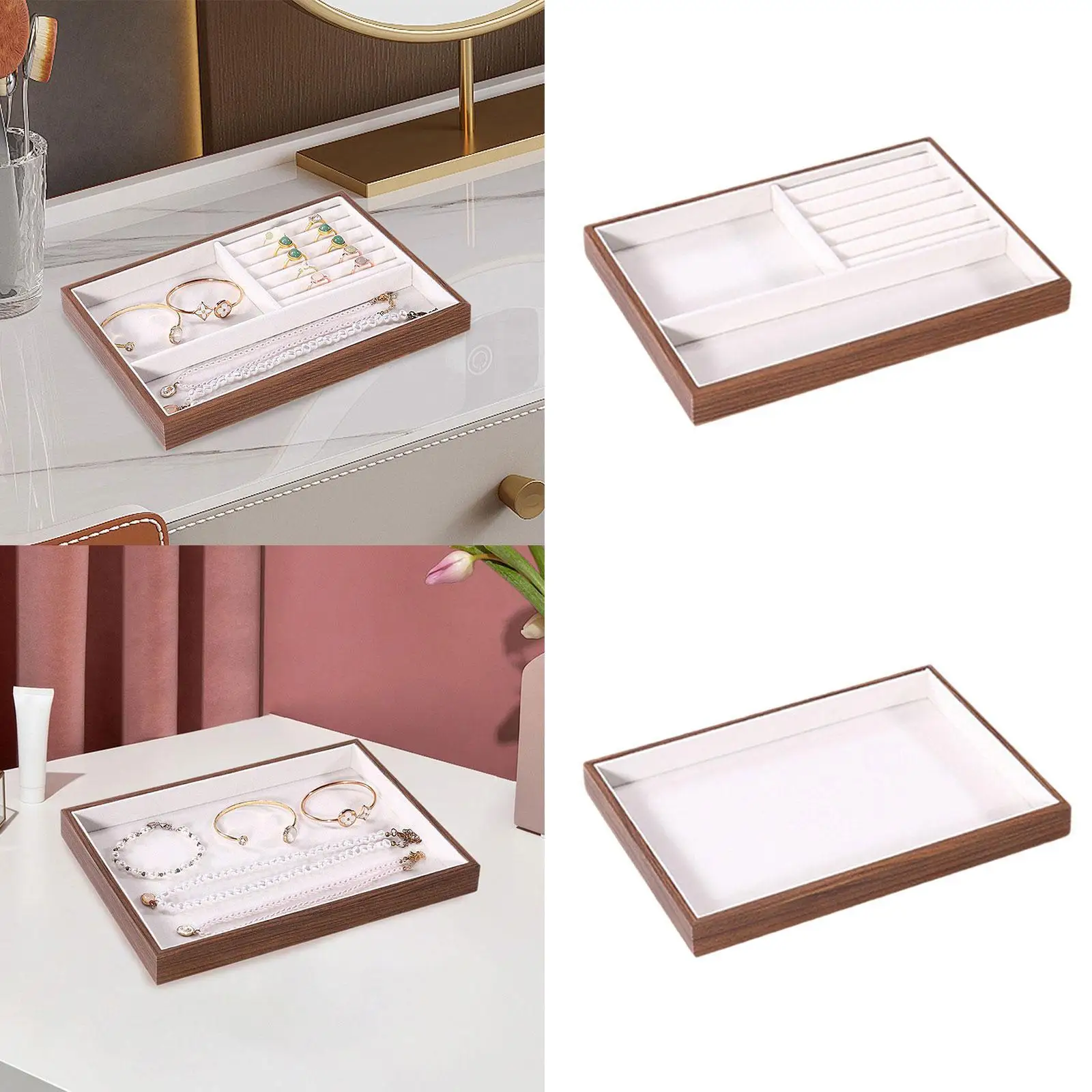 

Earring Holder Jewelry Tray Storage Box for Nightstand Office Tabletop