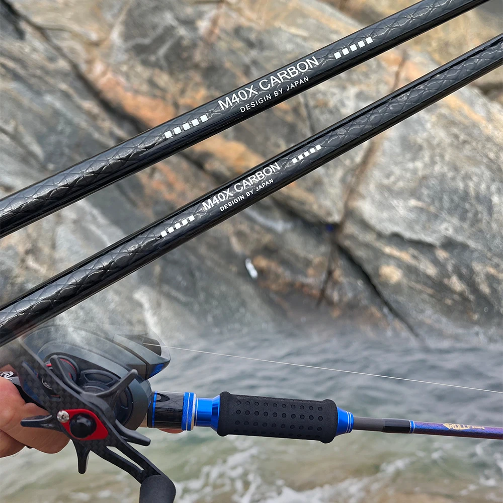 ROLLFISH Schnellwirkende Salzwasser-Jiggingstange aus Kohlefaser, ideal für Offshore-Thunfisch, Fuji-Führungen und Rollensitz + 100 m PE-Schnur – Detail 2