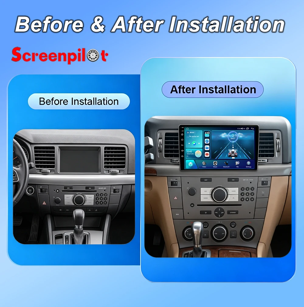 9 Inch Android 16 For Opel Vectra 3 C 2002-2008 Car Radio Stereo Head Unit Multimedia Video Player 2K QLED Mirror Link 8 Core 5G