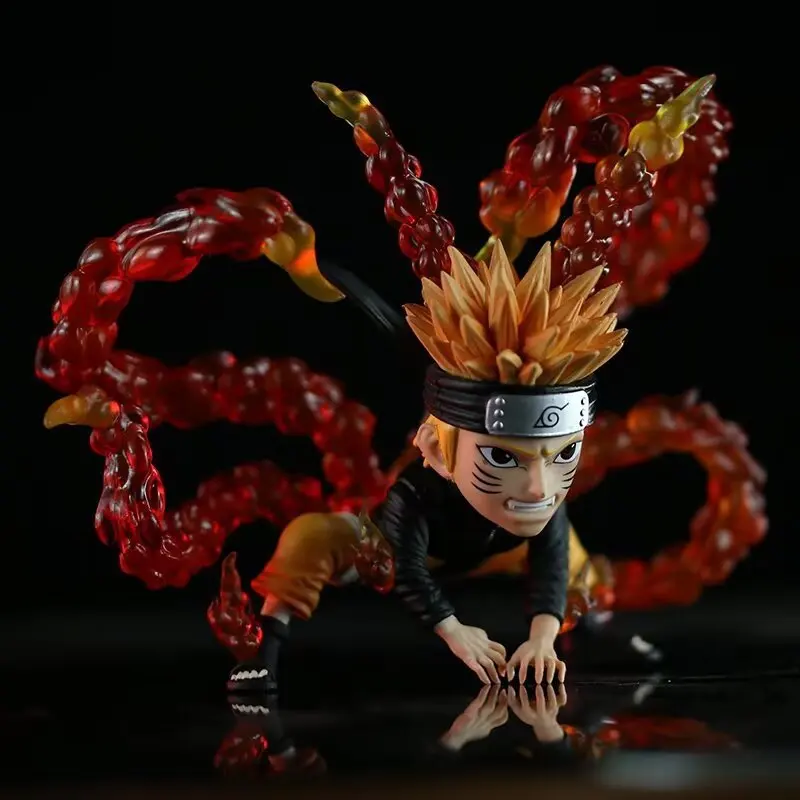 Figura de Anime Naruto de 13cm, figuras de acción de Naruto de cuatro colas, estatua, colección de habitación, adorno, modelo, muñeca, juguetes para regalos de chico