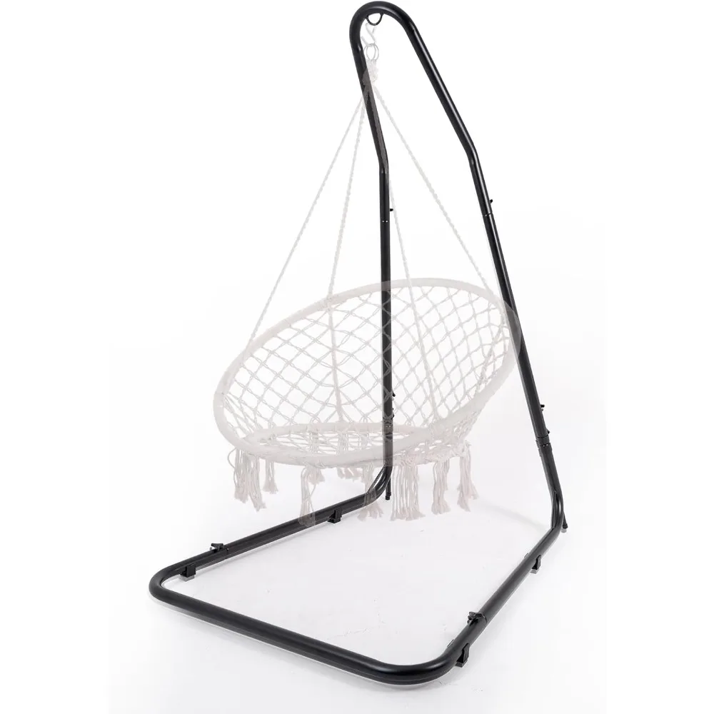 Support de chaise pivotante en acier réglable, recommandé pour une utilisation en intérieur et en extérieur, capacité de 330 lb, 76 po à 93 po