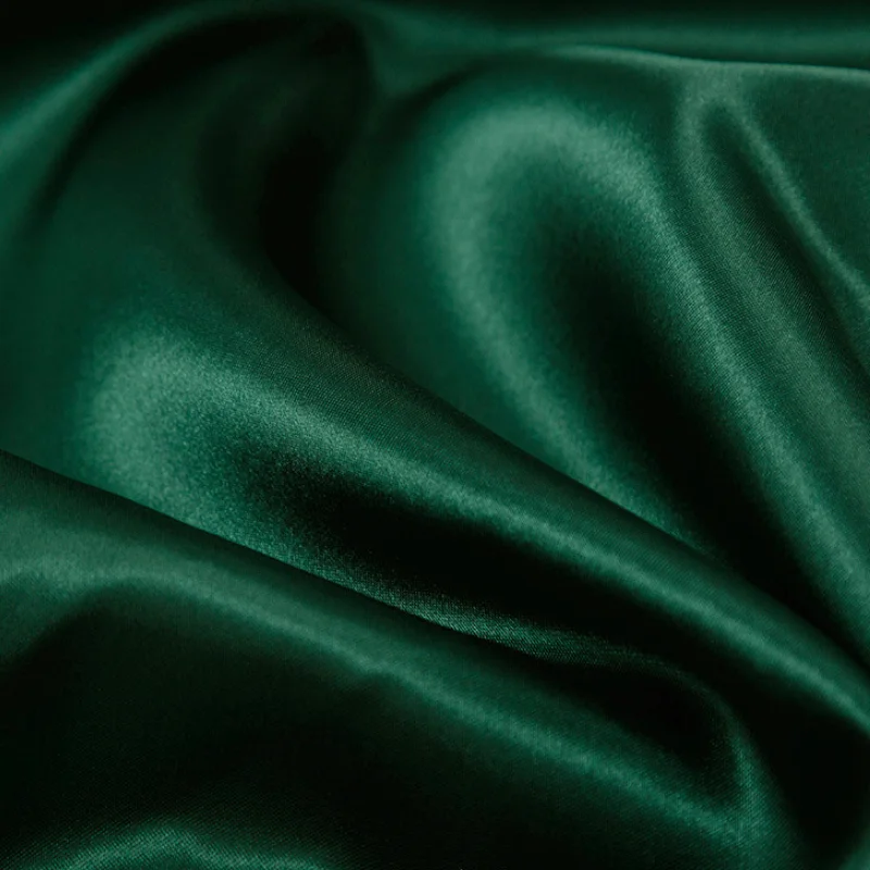 Imitated Silk Satin Fabric By the Yard Lining Cloth Material for Sewing Dress,Curtain,Solid Black White Blue Gold Green