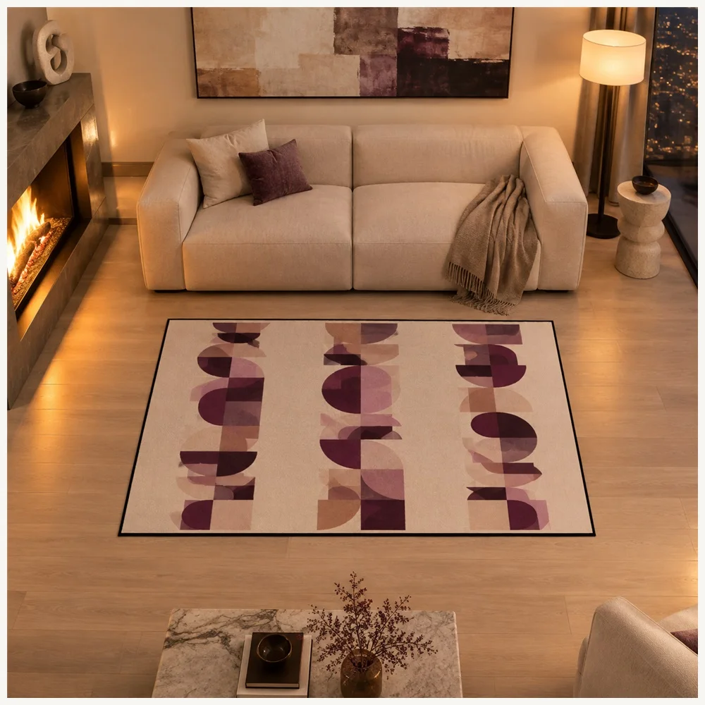 VIKAMA Abstract Mosaic Colour Door Mat, Quick Dry Non Slip Flannel Rug, Artistic Floor Mat for Garden Room, Snug, Landing