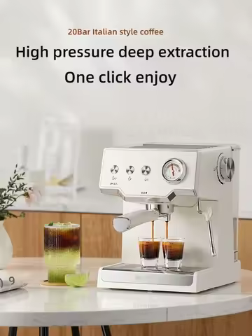 HomeWise EC25 20Bar 가정용 반자동 커피 머신 ULKA 펌프 PID 온도 제어 에스프레소 메이커 220V 240V