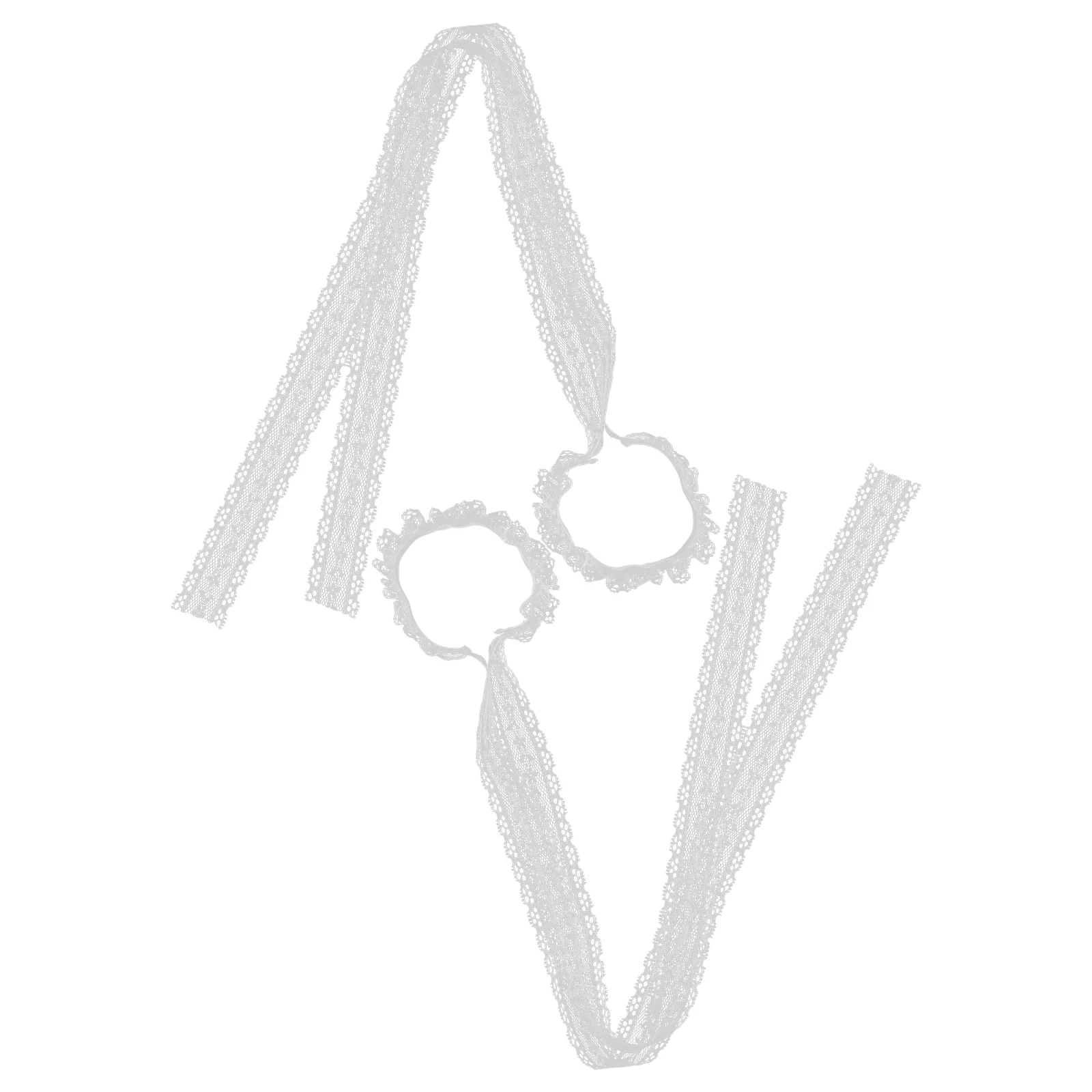 

2pcs Lace Ribbon Hair Scrunchies Comfortable Hair Ties For Braids Headdress Accessory Women Hair Ropes For Formal Events Parties