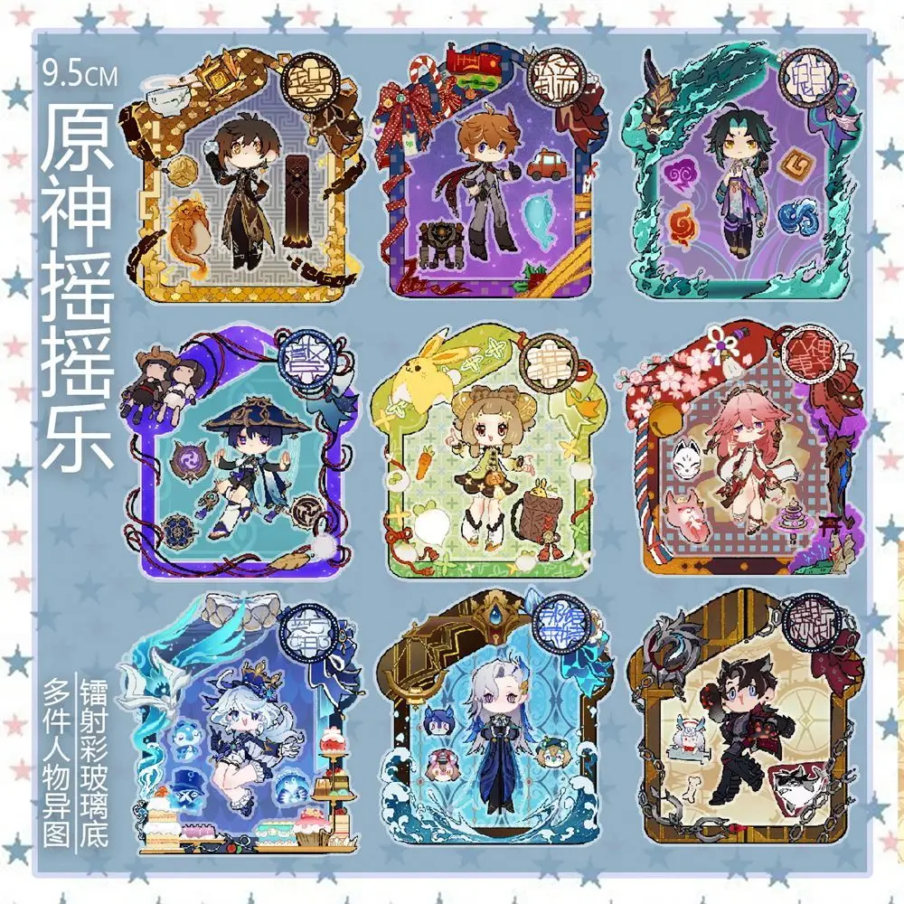 Zhongli أنيمي المفاتيح النساء هزة مقاتلة Furina سلسلة مفاتيح مصنوعة من الأكريليك رجل شياو مفتاح قلادة عصابة اكسسوارات صديق هدية Yuanshen #2