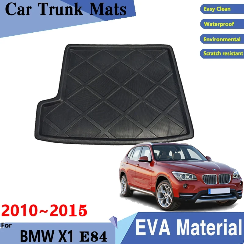 

Коврик в багажник автомобиля для BMW X1 E84, аксессуары 2010 ~ 2015 2012, автомобильные коврики в багажник, водонепроницаемые коврики для хранения ковров, материал EVA