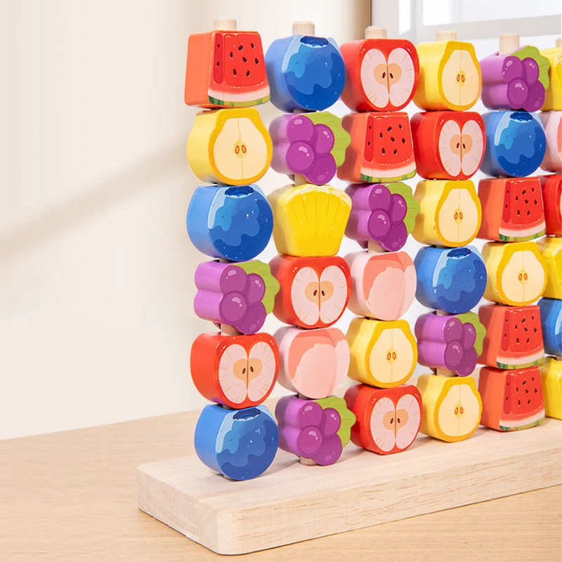 Montessori Holz Spielzeug Farbe Form Passenden Puzzle Spiel Bunte Perlen Erkenntnis Frühen Pädagogisches Spielzeug Für Kinder Kinder Geschenk