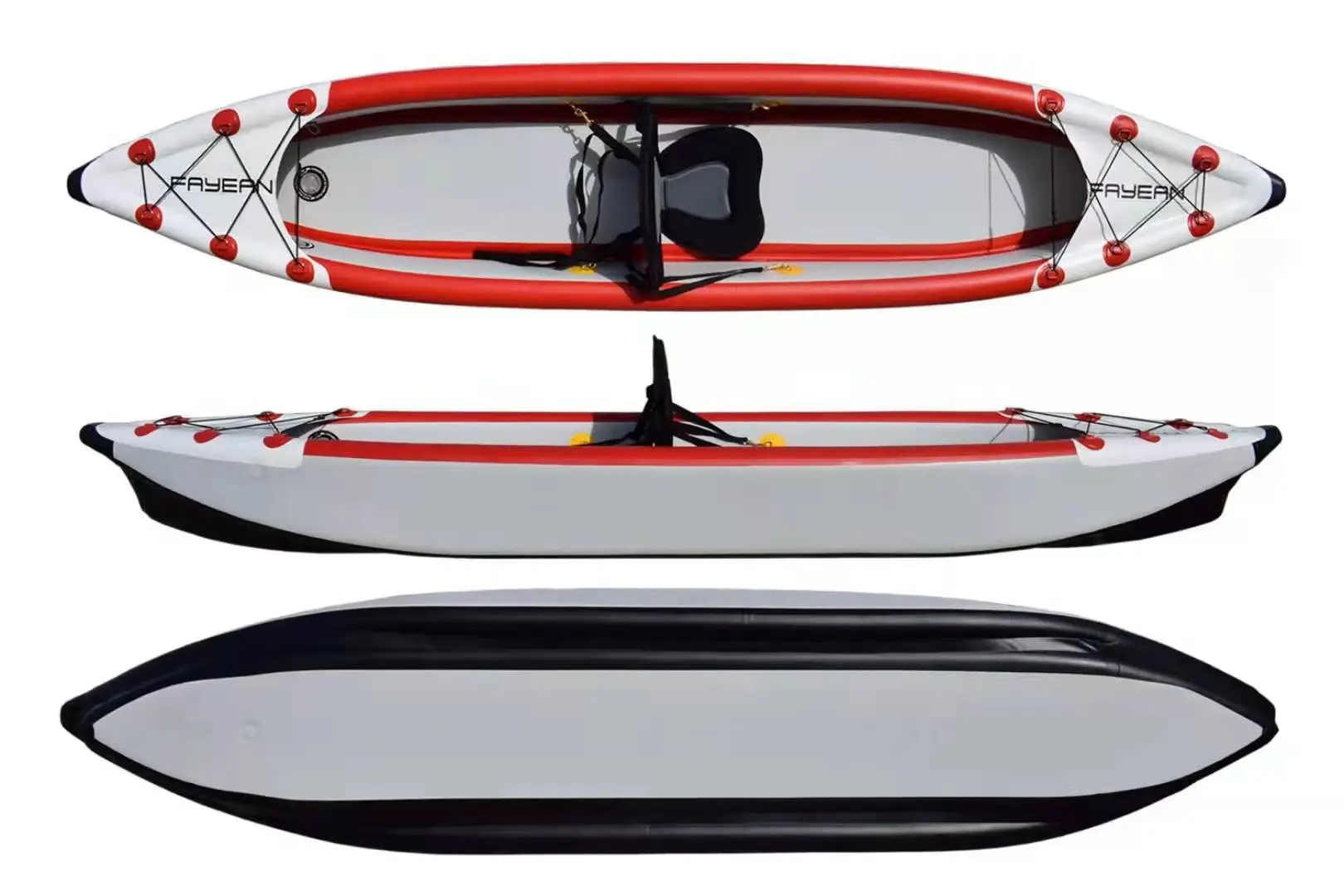 جودة عالية 2024 حار بيع قارب صيد كاياك قابل للنفخ التجديف 2 شخص مقعد واحد مع المجاذيف ومضخة للرياضات المائية20