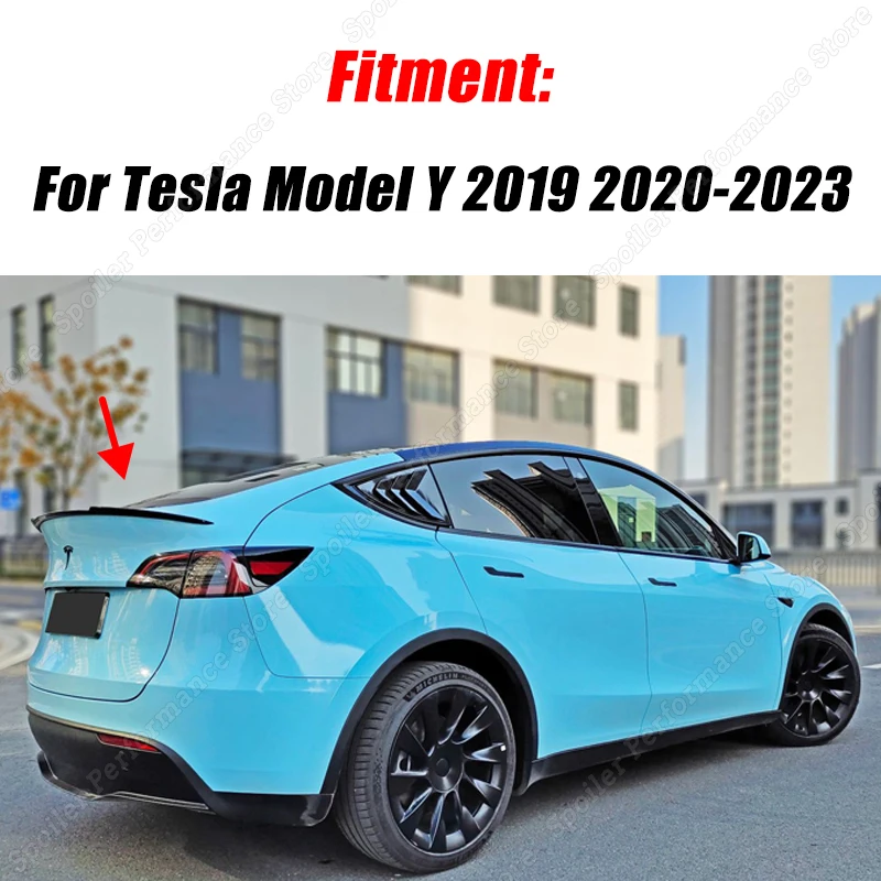 High-performance Gloss Black Car Rear Trunk Spoiler Wing Body Kits Trim Exterior Accessories for Tesla Model Y 2019-2023