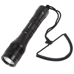 SecurityIng-Lampe de poche de plongée sous-marine étanche IPX8, DF08, 1050 lumens max, 150m, torche de plongée sous-marine avec 9 angles de faisceau résistants