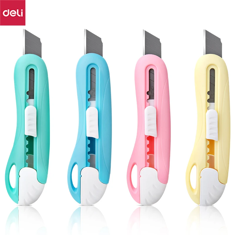 Cute Candy 4 Color Mini Portable Utility Knife Paper Cutter Cutting Paper Razor Blade Office Stationery Cutting Supplies