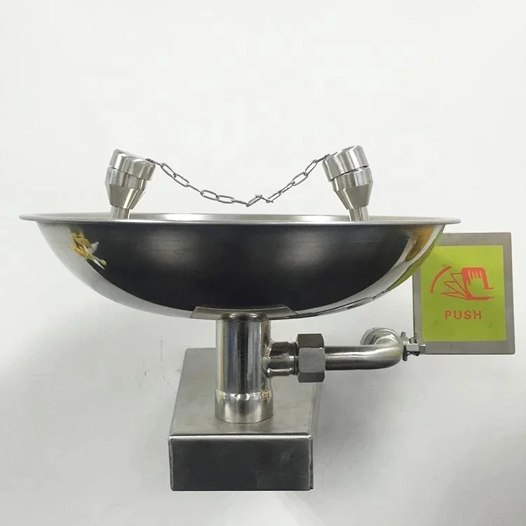 الصين العلامة التجارية Yuexiang 304 الفولاذ المقاوم للصدأ مع غطاء غبار المحمولة غسل العين في حالات الطوارئ للاستخدام الصناعي والمختبرات