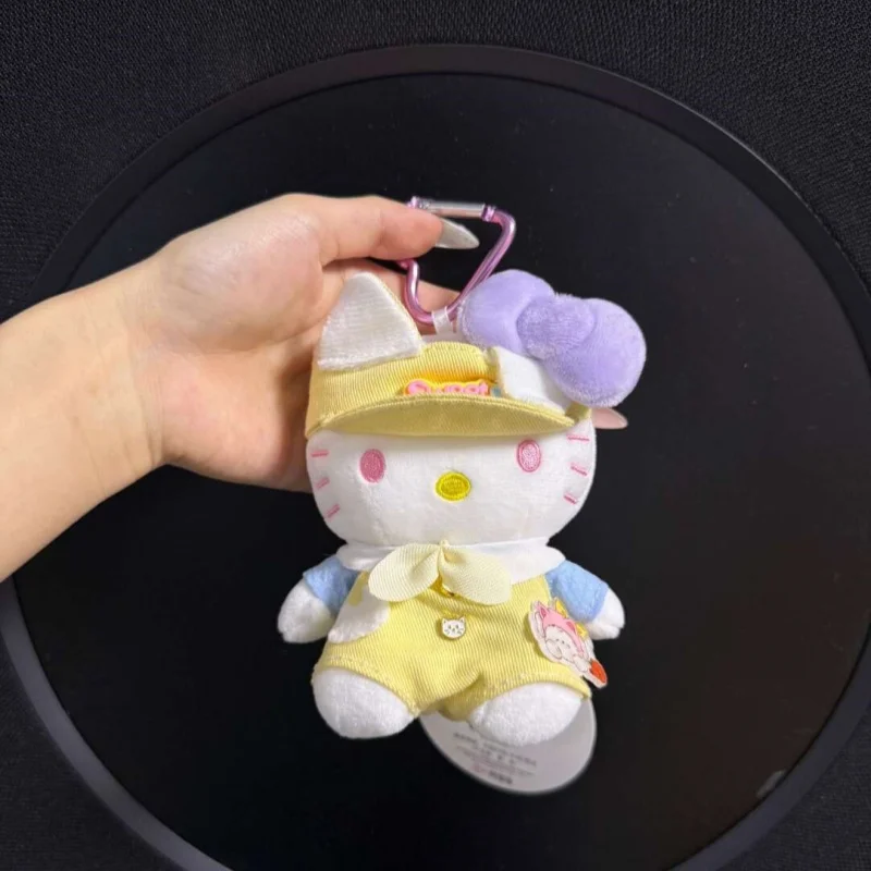 Nova combinação artesanal de chaveiro de pelúcia de gato Kitty, boneca de mochila de menina fofa - ideia de presente perfeita