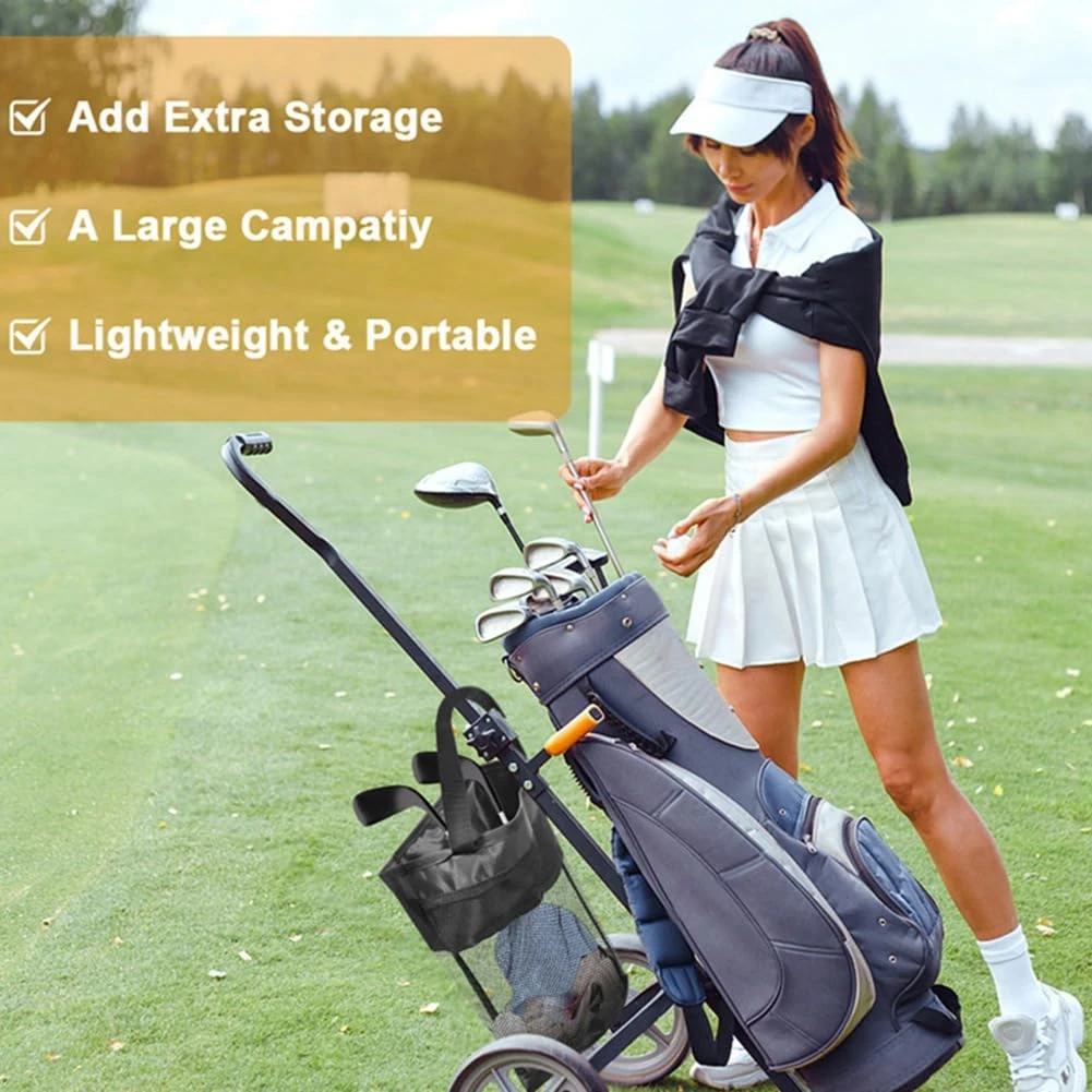 Trolley Net Bag Universal Golf Push Cart Mesh Bag Push Cart Organizer Golf Cart Back Storage Bag For Golf Gift Golf Accessories
