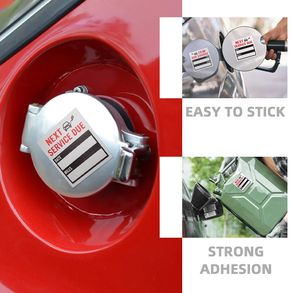ملصقات تذكير مريحة لتغيير الزيت، 2 لفات، ملصقات قابلة للإزالة مقاومة للماء لزجاج السيارة الأمامي والمزيد من ملصق تغيير الزيت #2