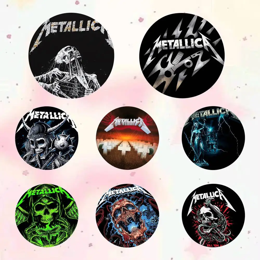 Rock Band Metallica Pin Fashion Jewelry Accessories Round Brooch On Backpack Fan Collection Jewelry Badge Gifts