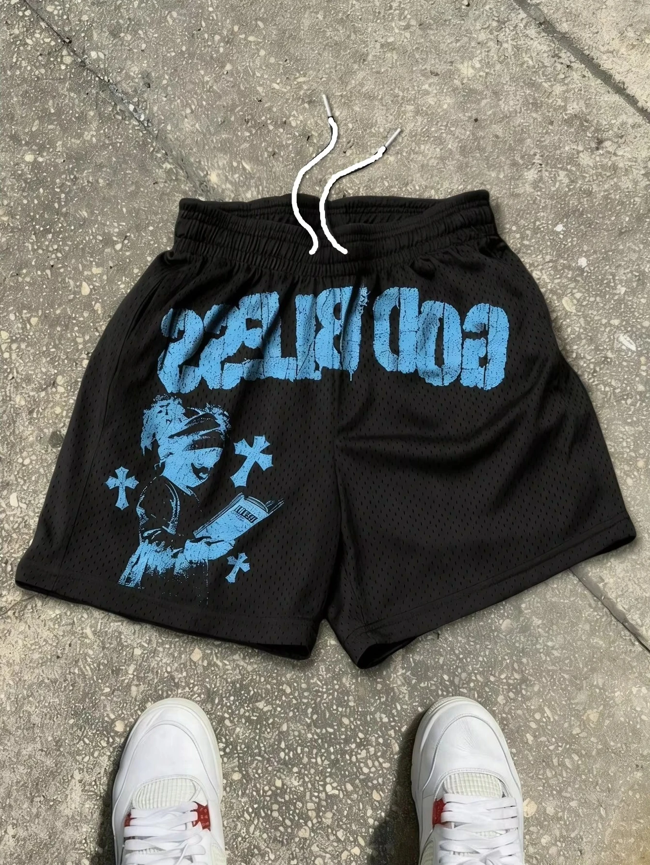 Summer 3D Letter Pattern Print Shorts Street Casual Fashion Comfortable Breathable Lightweight Trend Thin Vacation Shorts