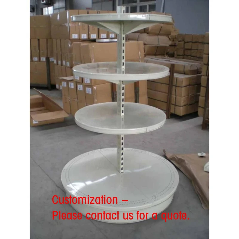 custom.Iron Round Stand Racks Supermarket