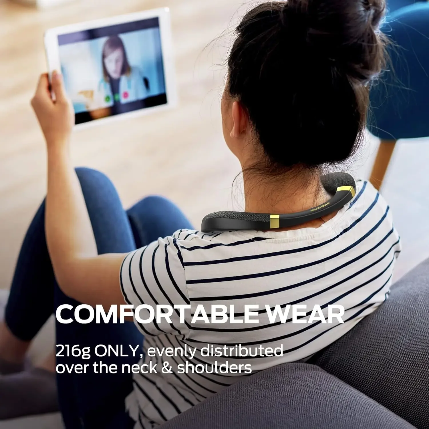 New Monster Boomerang Neck Band Bluetooth Speaker 3D Stereo Sound Neckband Speaker IPX7 Waterproof Wireless Wearable Speaker - view 6