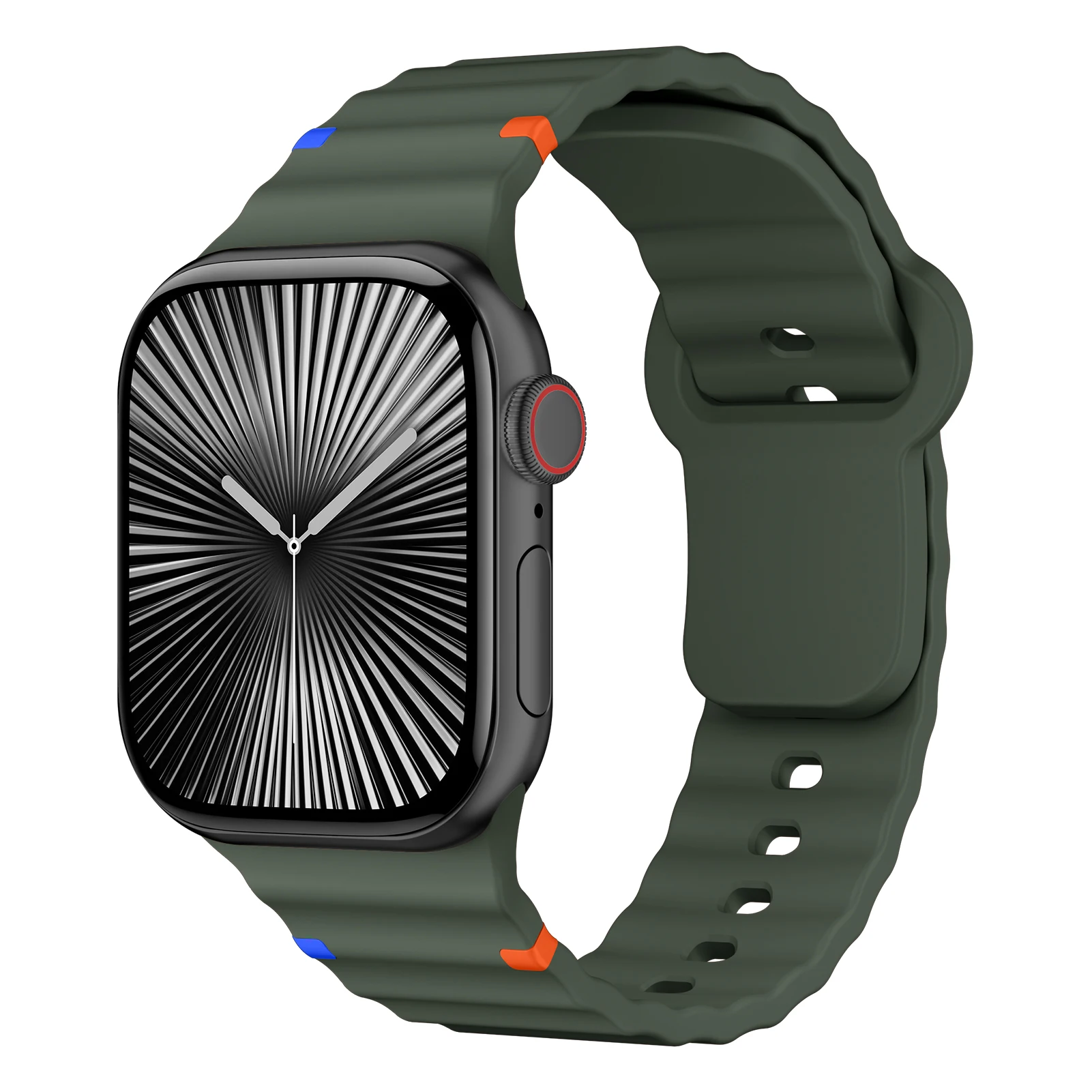 Спортивные силиконовые ремешки для Apple Watch Band 44 мм, 40 мм, 49 мм, 45 мм, 46 мм, 42 мм, 38 мм, 41 мм, браслет correa iWatch Series 10 SE 9 Ultra 2