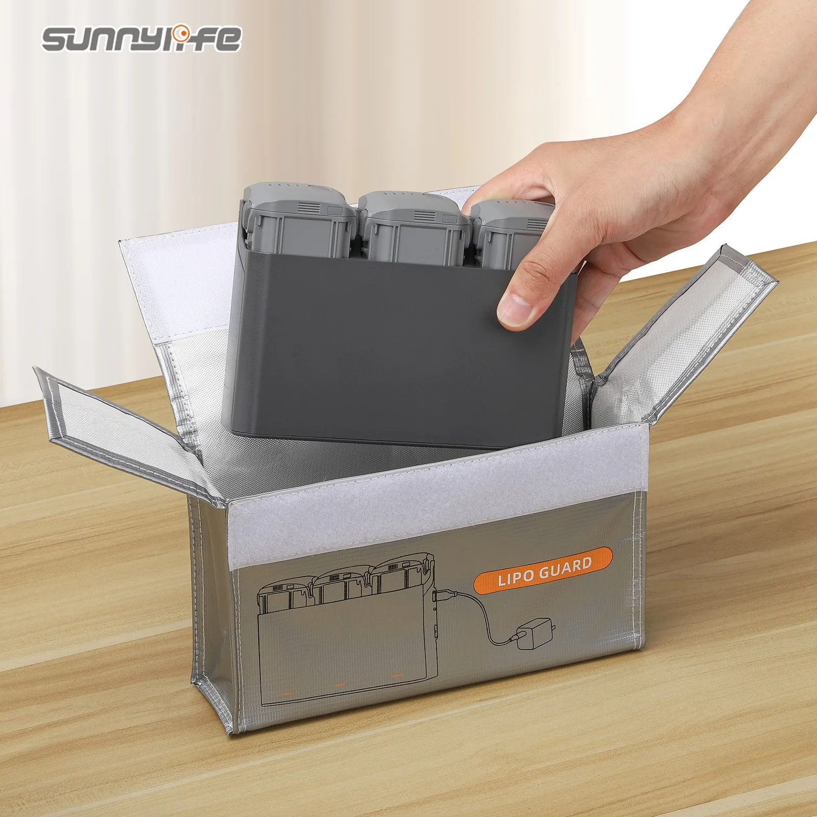 Retardant Battery Pouch Battery Bag For Battery Charging Storage Explosion-proof For DJI Avata 2 Convenient Closure Design