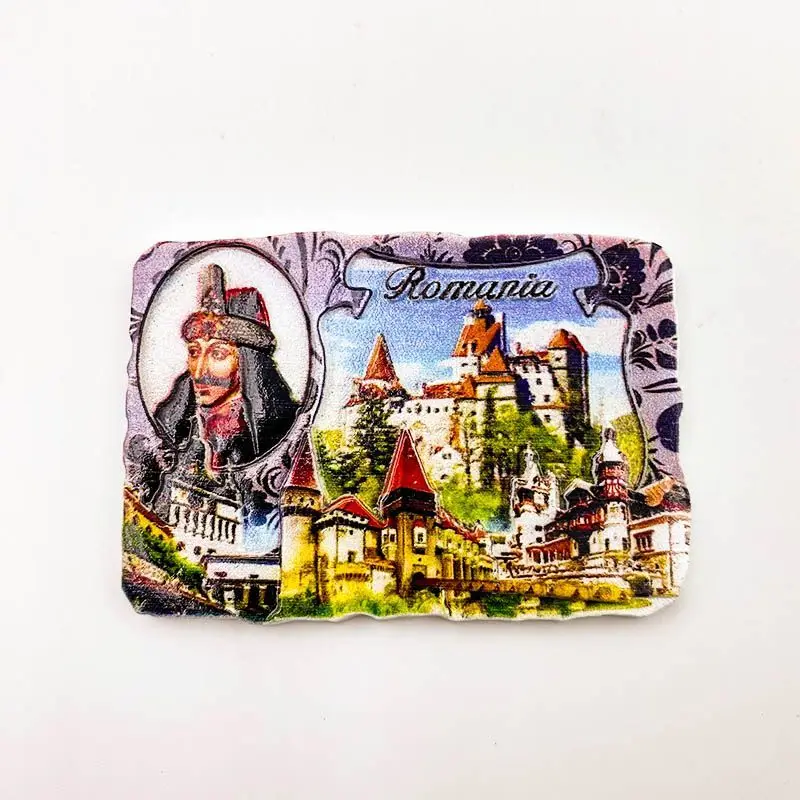 

3D Resin Fridge Magnet Romania Bran Castle (Dracula) Souvenir Cute Magnets Home Decor Refrigerator Magnets
