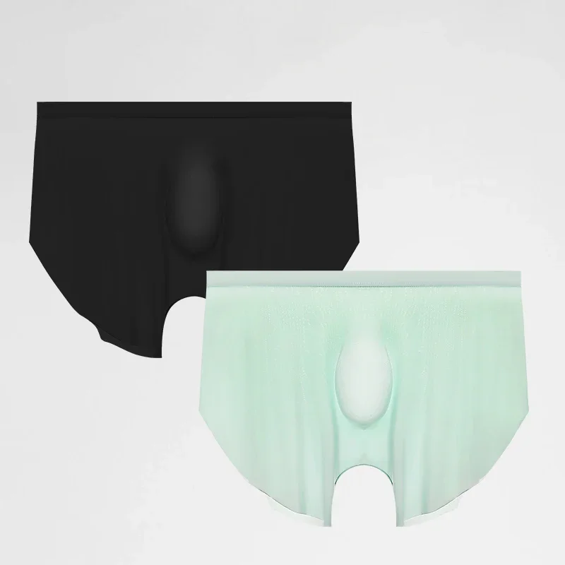 ملابس داخلية رجالية بدون خياطة من الحرير الجليدي، ملابس داخلية صيفية رفيعة ثلاثية الأبعاد للأولاد، سراويل رياضية ممتدة #6