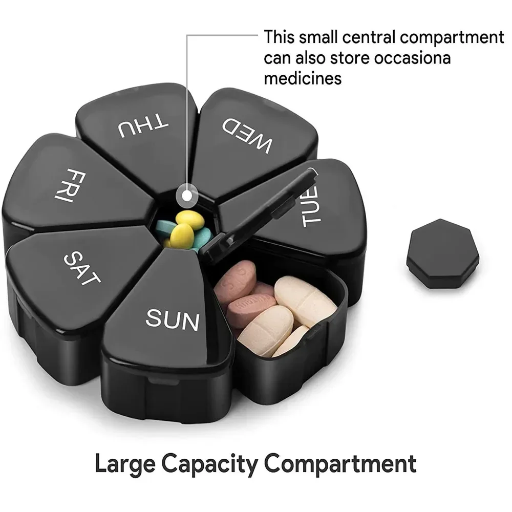 7 Grids Mini New Portable Travel Vitamin Pill Box Cases Container Organizer Storage Tablet Medicine Pills Fish Oils Tools Small