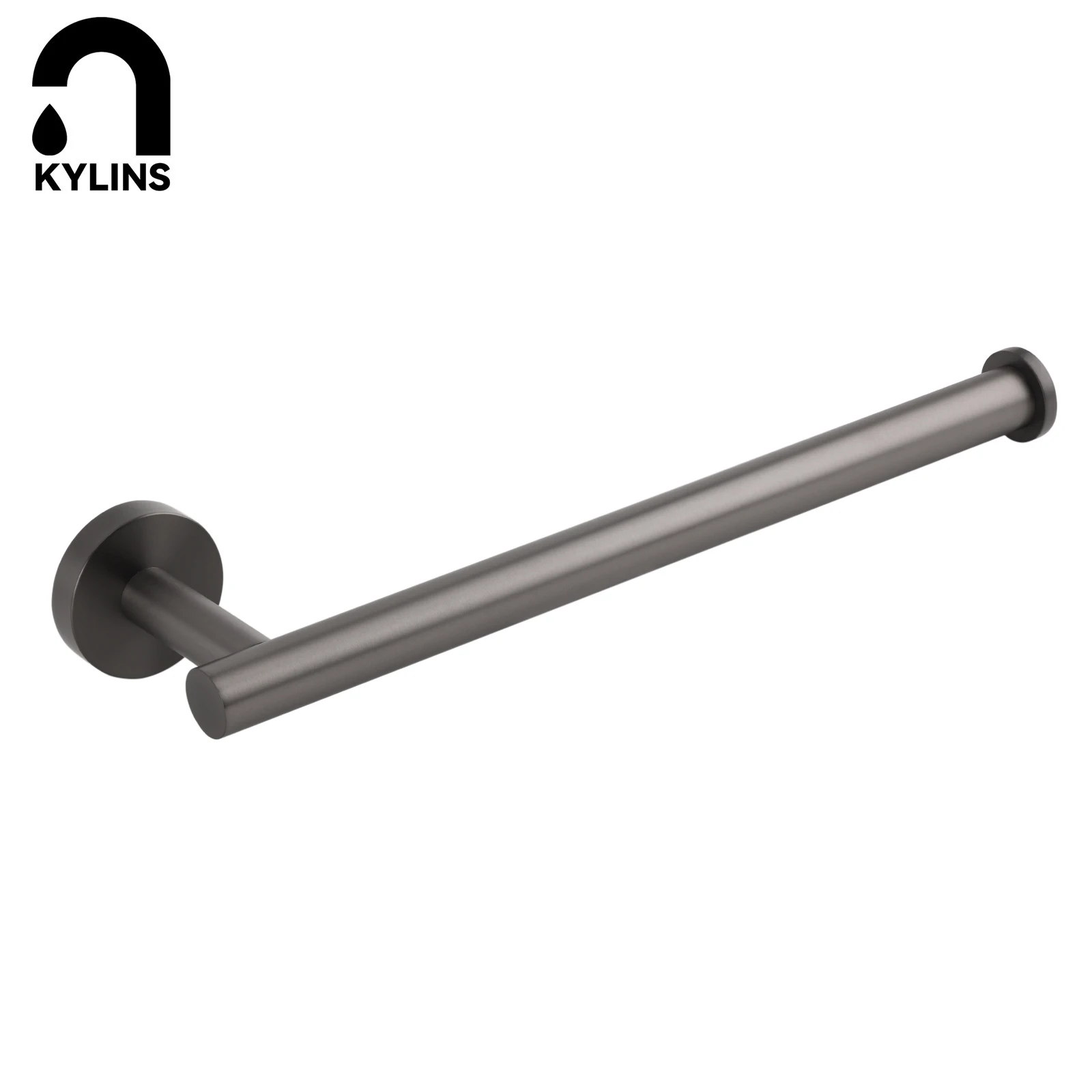 **Sydney Stock** KYLINS Gun Metal Round Hand Towel Hook Single Towel Rail Wall Mounted 304 Stainless Steel Bathroom Accessories