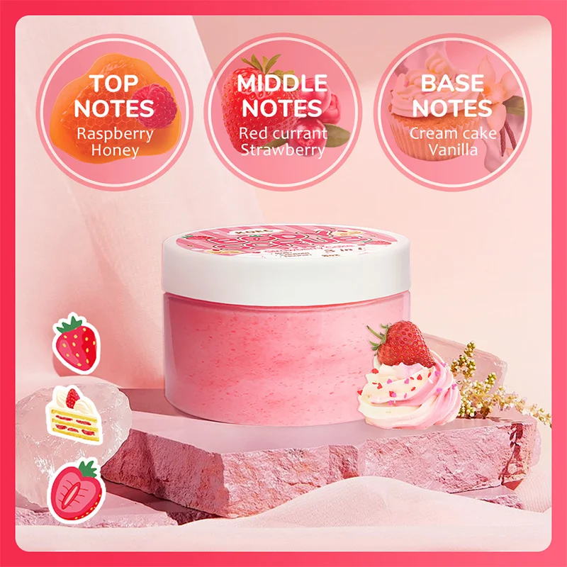 3 In1 Body Scrub Cream For Deep Cleansing  Nourishment Fragrance Retention  Bath Salt Exfoliating Body Whitening Body Care