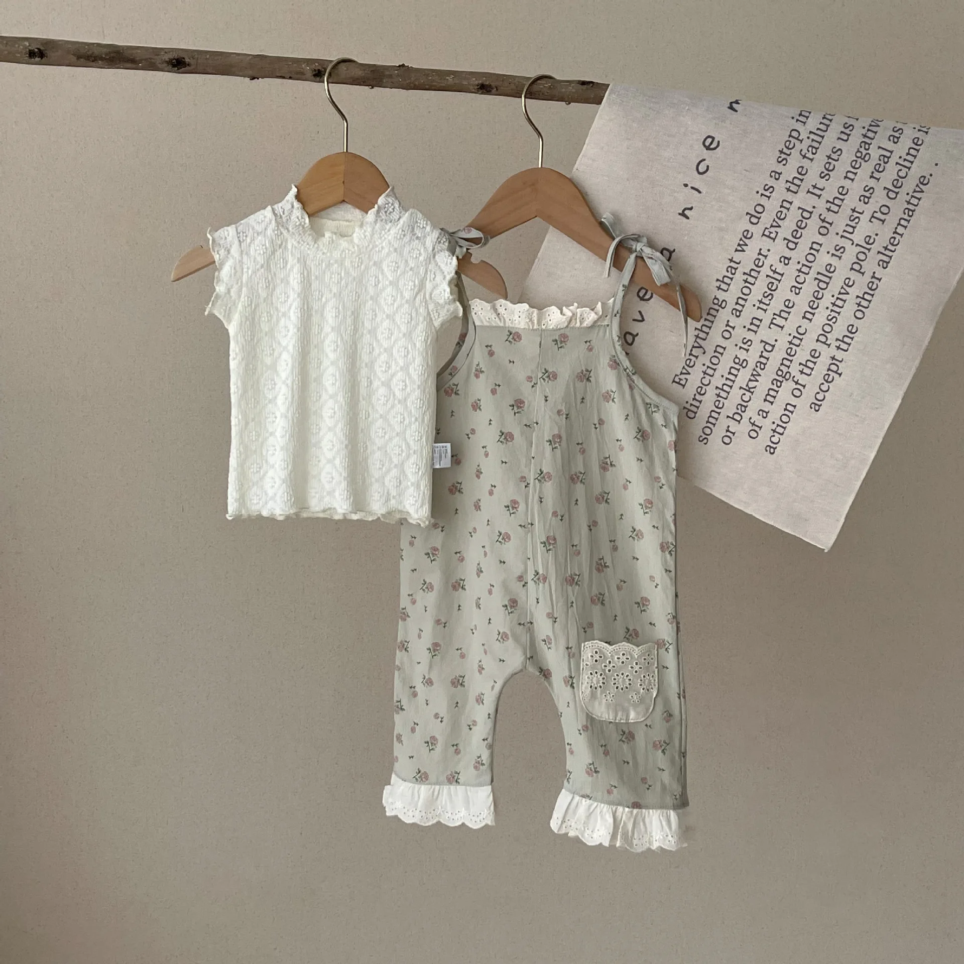 

New Baby Girl Sleeveless Sling Jumpsuit Newborn Cute Romper Summer Infant Girl Floral Overalls Summer Toddler Sling Pants 0-24M