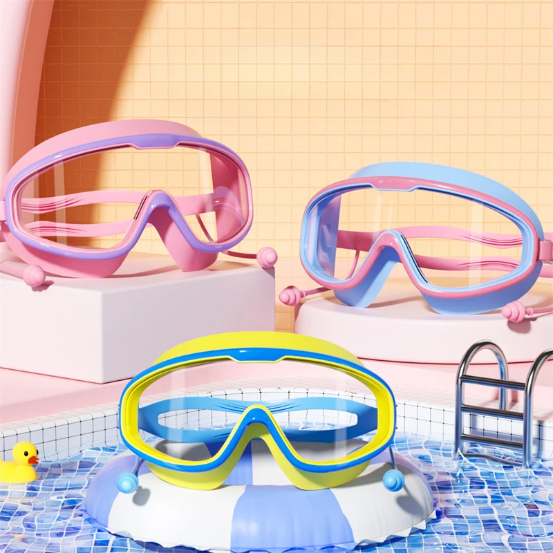 Specchio da nuoto scatola per specchietti da nuoto per bambini attrezzatura per il nuoto con tappi per le orecchie in silicone impermeabile ad alta definizione