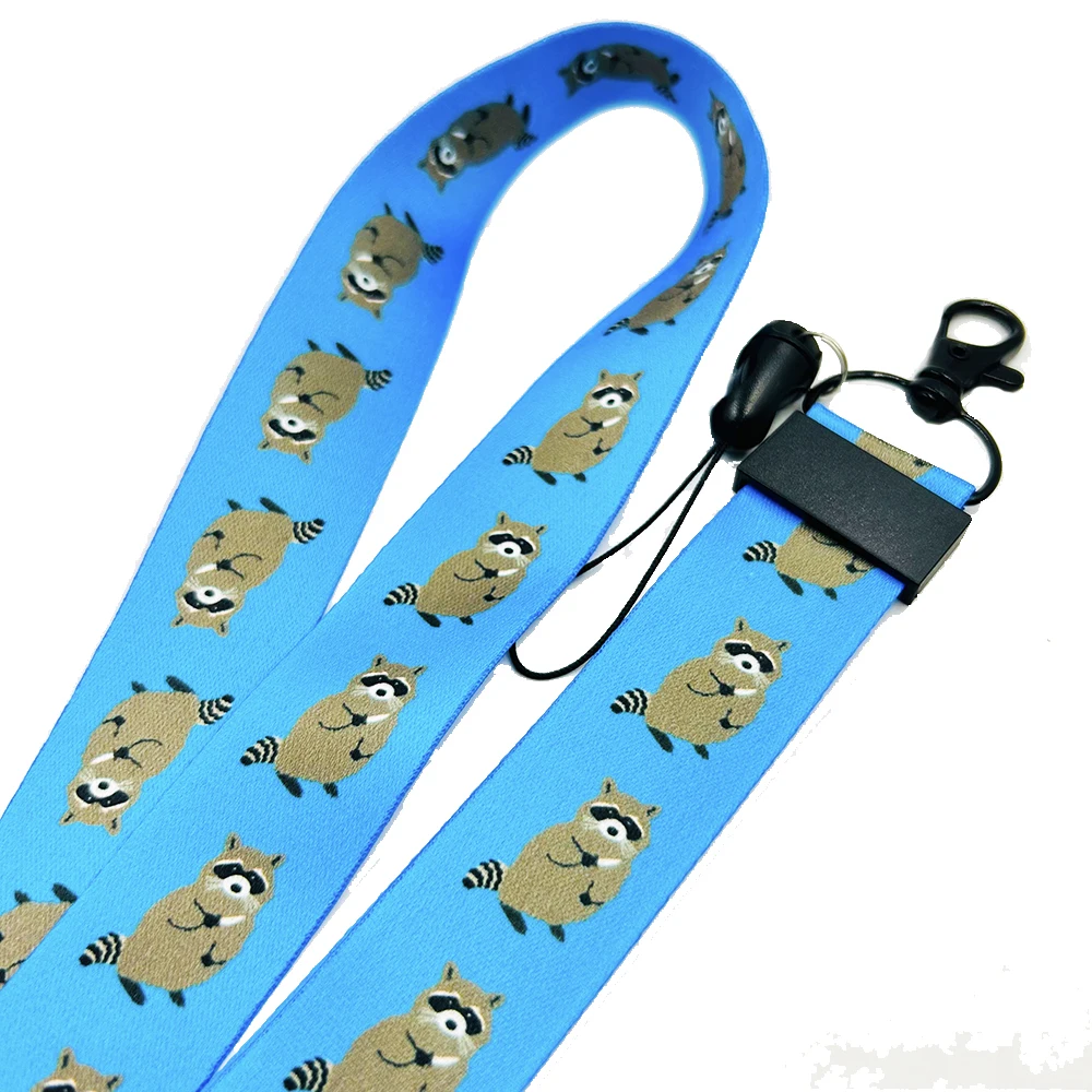 Raccoon Lanyard Cute raccoon with knife Lanyards Gifts for Her Gifts for Him Cute Cat Gift Cute Raccoon Gift Funny Raccoon