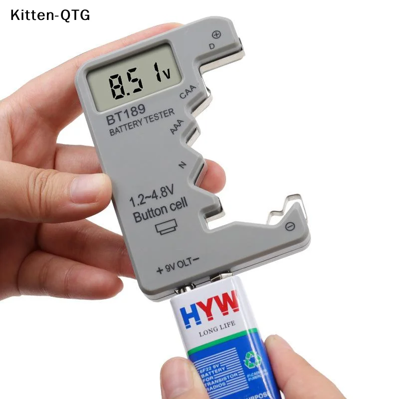 *BT189 Digital Battery Tester LCD Voltage Checker For AA AAA C D 9V Button Cell Household Portable Power Measuring Tool Analyzer