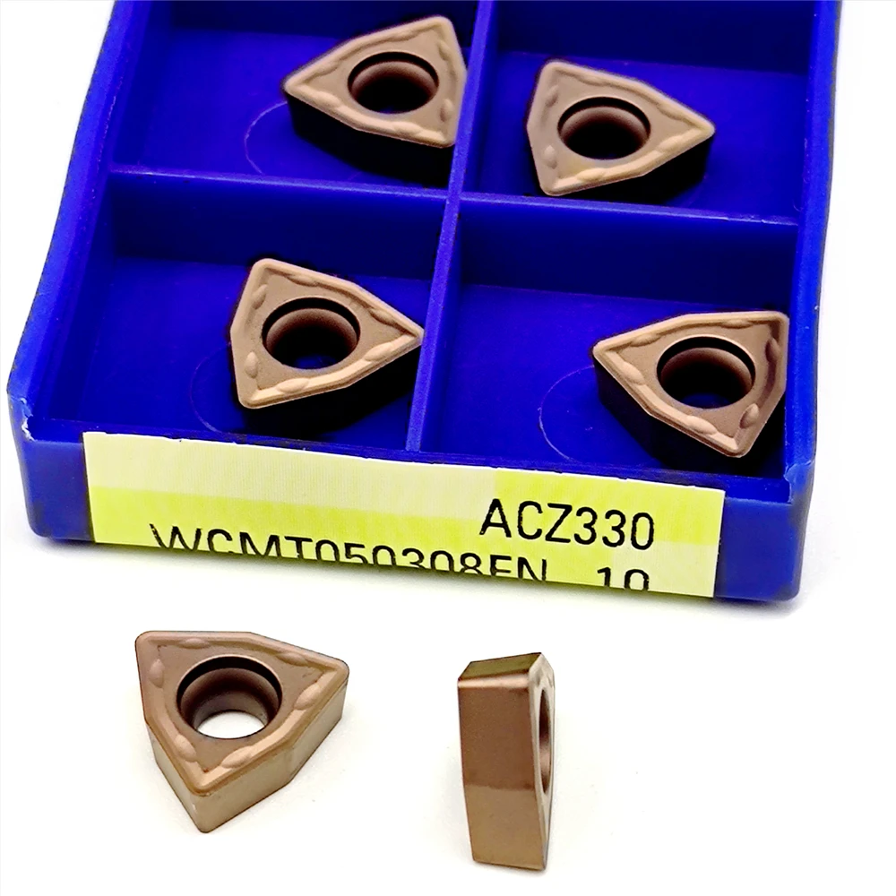 WCMT050308 WCMT06T308 WCMT080412 FN ACZ330 Твердосплавные U-сверлильные вставки для стального чугуна Токарная обработка с ЧПУ WCMT 050308 06T308 080412