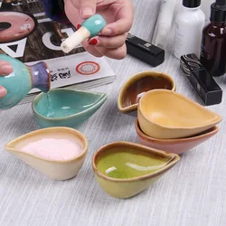 Mask Bowl DIY Drop Shape Ceramics Ice Cracked Glaze Essential Oil Disc SPA Mixture Container for Beauty Salon Massage Oil Bottle