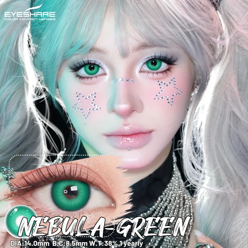 EYESHARE 1 Paar Anime Red Eye Linsen Farbkontaktlinsen Cosplay Blaue Augen Make-up Kontakt Halloween Rosa Kontakte Lila Linsen