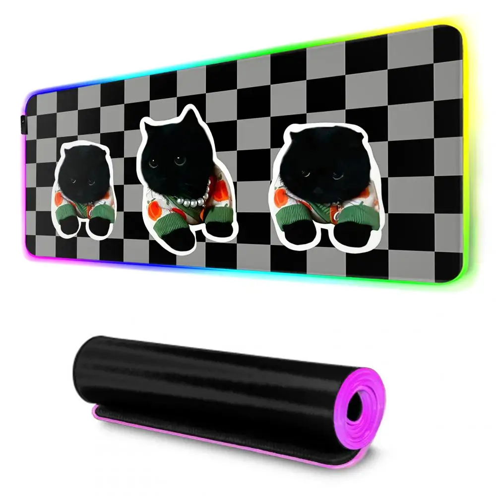 Shiba Inu  Mouse Pad RGB Mouse Pad Extended Gaming Keyboard Seven Colors LED Mats Large 1000x500mm XXL Gamer