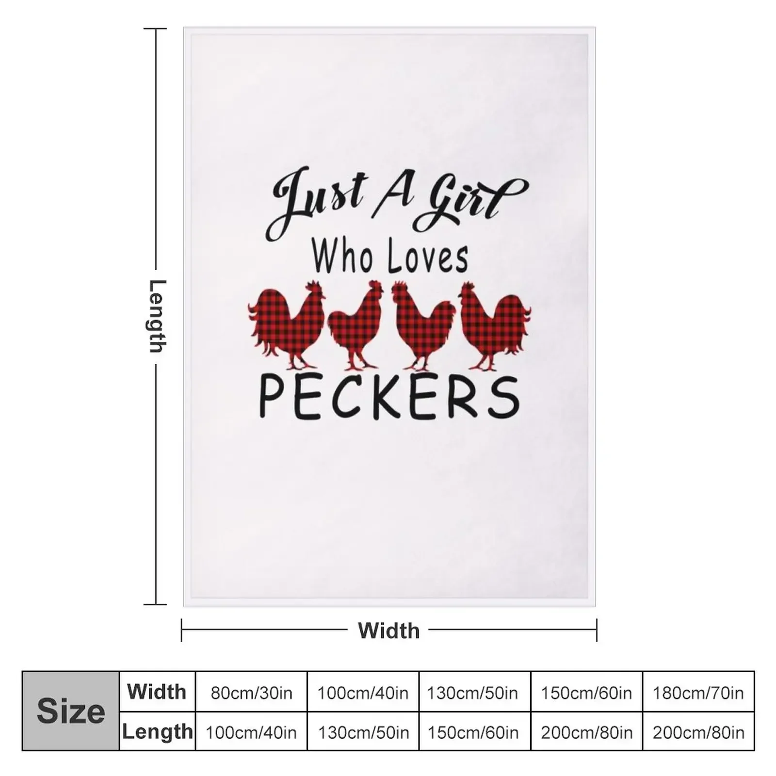 Just A Girl Who Loves Peckers Chicken Gift For Peckers Lovers Throw Blanket christmas decoration Flannel Blankets