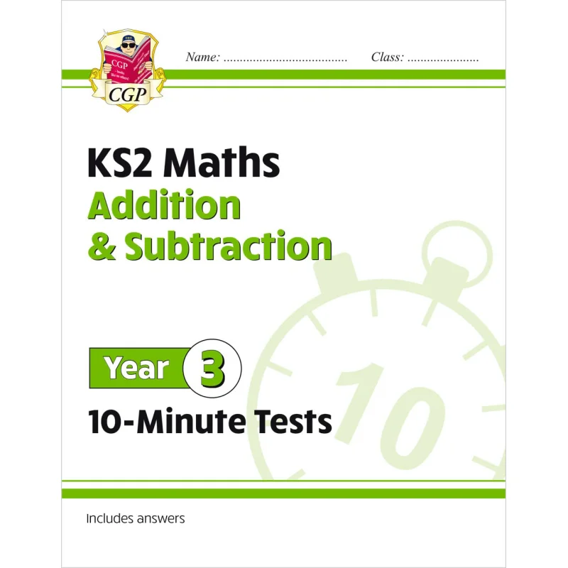 

New KS2 Maths 10Minute Tests Addition Subtraction Year 3 CGP Books Coordination Group Publications 9781789086386 Book