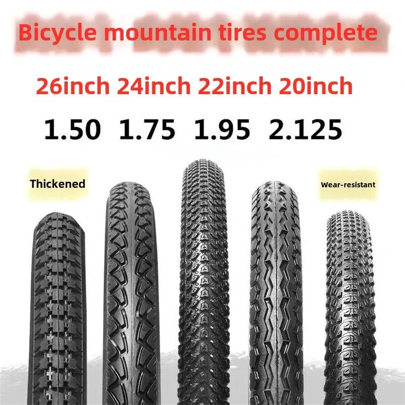 Neumático de bicicleta grueso 20/22/24/26 pulgadas X1,50/1,75/1,95/2.125 neumático exterior 1 3/8 neumáticos de ciclismo de alta calidad para carretera y montaña