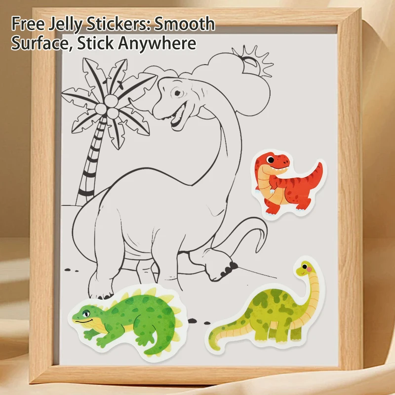 Montessori Quiet Book Naklejki Wielokrotnego Użytku Zabawka Edukacyjna dla Dzieci - Gra Sortująca dla Niemowląt Rozwijająca Umiejętności Logiczne